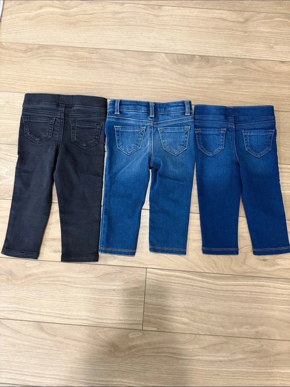 jumping beans Kids 3-Pack Jeggings in Black and Two Blues